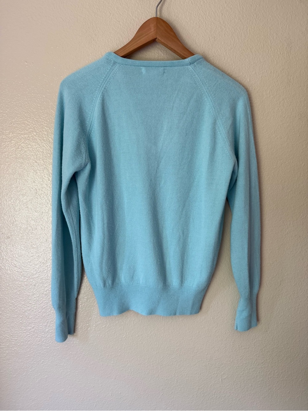 DIOR VTG Light Blue V-Neck Women's Sweater - Picture 4 of 5